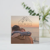 Geometric Mountian | SAVE THE DATE BOHEMISCH (Stehend Vorderseite)