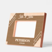 Geometric Mr. Wedding Custom Wood Picture Frame Geätzte Rahmen (Links)