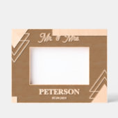 Geometric Mr. Wedding Custom Wood Picture Frame Geätzte Rahmen (Vorderseite)