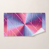 Geometric Multicolored Gradient Lines Modern  Badhandtuch Set (Handtuch)
