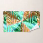 Geometric Multicolored Gradient Lines Modern  Badhandtuch Set (Handtuch)