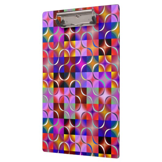 Geometric Multicolored Squares Klemmbrett (Links)