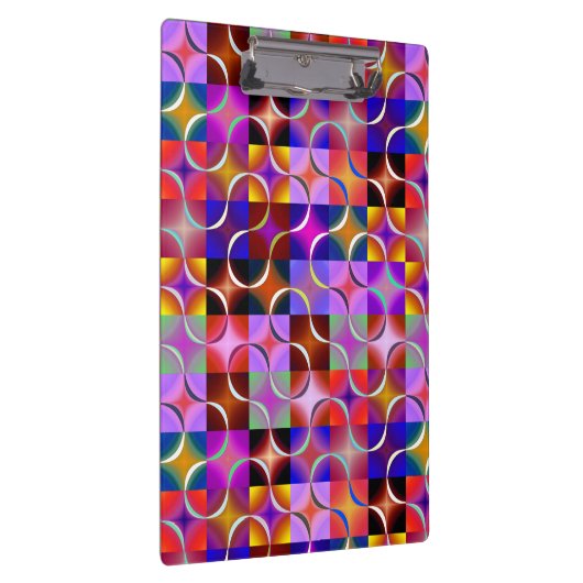 Geometric Multicolored Squares Klemmbrett (Rechts)