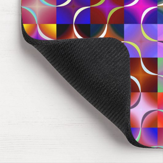 Geometric Multicolored Squares Mousepad (Ecke)