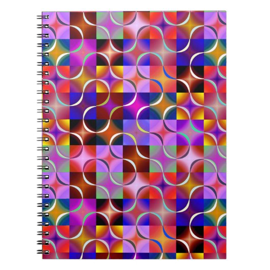 Geometric Multicolored Squares Notizblock (Vorderseite)