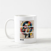 Geometric Muse – Abstract Face Mug Kaffeetasse (Links)