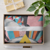 Geometric Muse – Modern Pop Art Woman Decoupage Seidenpapier (Geschenk)