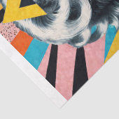 Geometric Muse – Modern Pop Art Woman Decoupage Seidenpapier (Detail)