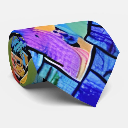 Geometric Necktie Krawatte (Gerollt)