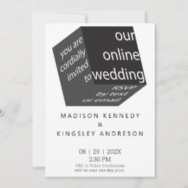 Geometric New High Tech Epic Black Cube ONLINE Einladung