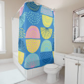 Geometric Nordic: Moderner Abstrakter Hintergrund. Duschvorhang (Beispiel)