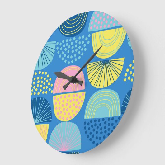 Geometric Nordic: Moderner Abstrakter Hintergrund. Große Wanduhr (Winkel)