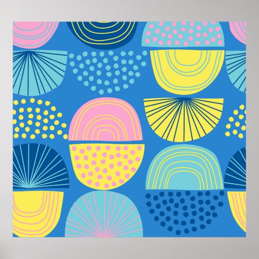 Geometric Nordic: Moderner Abstrakter Hintergrund. Poster (Vorne)