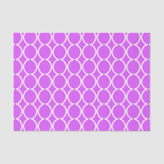 Geometric Ogee Lattice Hot Pink Seidenpapier (Vorderseite)