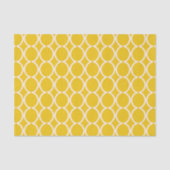 Geometric Ogee Lattice Mustard Seidenpapier (Vorderseite)