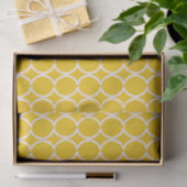 Geometric Ogee Lattice Mustard Seidenpapier (Geschenk)