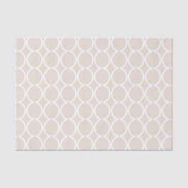 Geometric Ogee Lattice Oatmeal Seidenpapier
