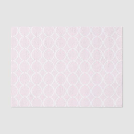 Geometric Ogee Lattice Soft Pink Seidenpapier (Vorderseite)