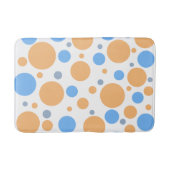 Geometric Orange Blue Gray Polka Dots Badematte (Vorderseite)