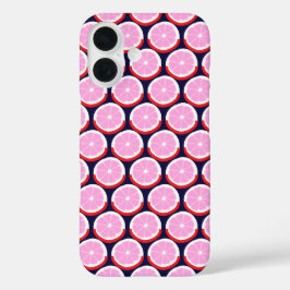 Geometric Orange Slices Midnight Market iPhone 16 Hülle