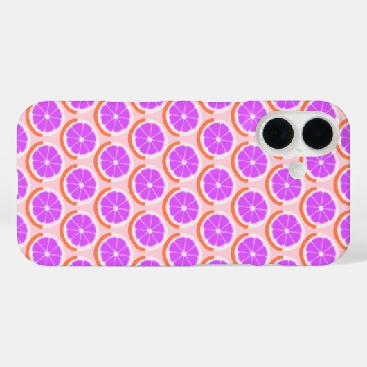 Geometric Orange Slices Pink Lemonade Case-Mate iPhone Hülle (Rückseite (Horizontal))