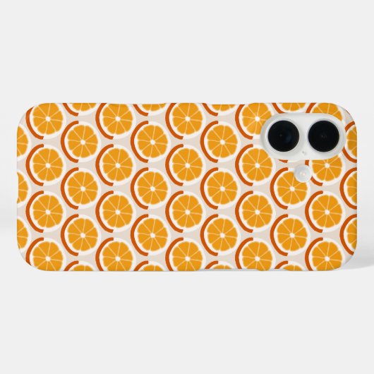 Geometric Orange Slices Warm Retro Case-Mate iPhone Hülle (Rückseite (Horizontal))