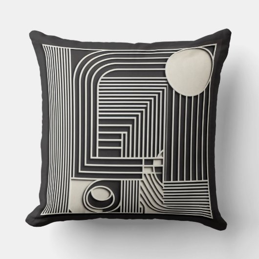 Geometric Orbit Lines Kissen (Vorderseite)