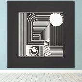 Geometric Orbit Lines Leinwanddruck (Insitu (Holzboden))
