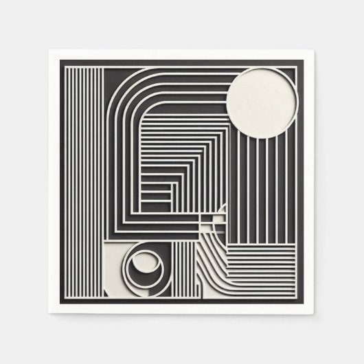 Geometric Orbit Lines Serviette (Vorderseite)