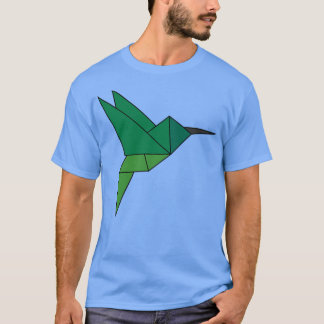 Geometric Origami Hummingbird T-Shirt