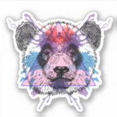 Geometric Panda Bear Aufkleber (Vorderseite)