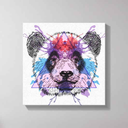 Geometric Panda Bear Leinwanddruck (Vorderseite)