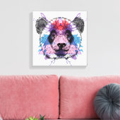 Geometric Panda Bear Leinwanddruck (Insitu (Wohnzimmer))