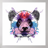 Geometric Panda Bear Poster (Vorne)