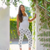 Geometric Panda Capri Leggings