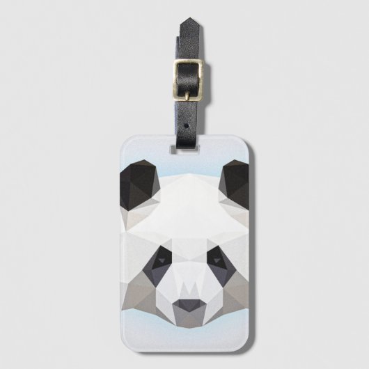 Geometric Panda Face Gepäckanhänger (Vorderseite Vertikal)