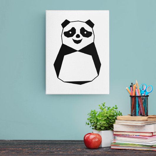 Geometric Panda Leinwanddruck