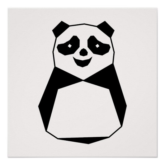 Geometric Panda Poster (Vorderseite)