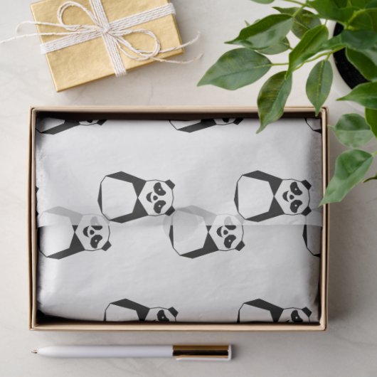 Geometric Panda Seidenpapier (Geschenk)