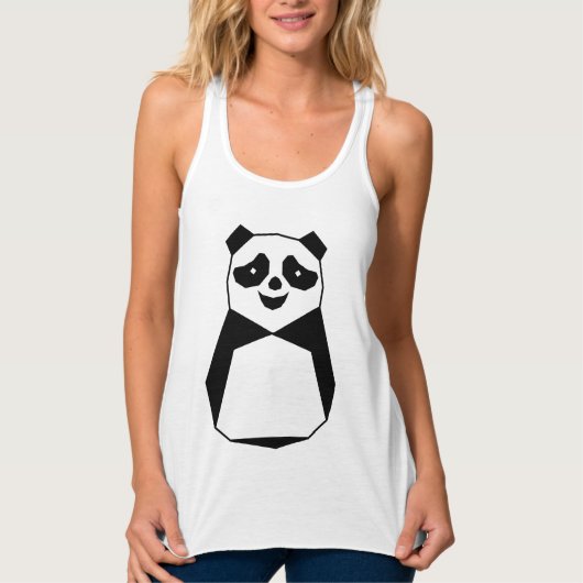 Geometric Panda Tank Top (Vorderseite)