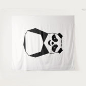 Geometric Panda Tapestry Wandteppich (Vorderseite (Horizontal))