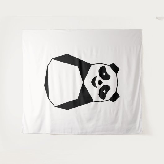Geometric Panda Tapestry Wandteppich (Vorderseite (Horizontal))