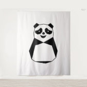 Geometric Panda Tapestry Wandteppich (Vorderseite)