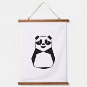 Geometric Panda Wandteppich Mit Holzrahmen (Vorderseite 3)