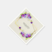Geometric Pansy Wedding Napkin Serviette (Ecke)
