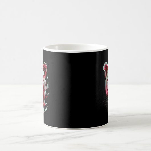 Geometric Panther Split Face– Modern Abstract Kaffeetasse (Mittel)
