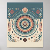 Geometric Pastel Boho Art Poster (Vorne)