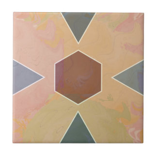Geometric Pastel Marble Earthy Fliese