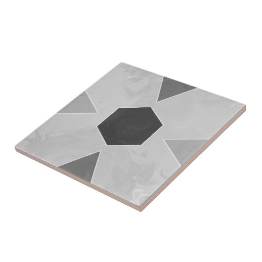 Geometric Pastel Marble Gray Fliese (Seite)