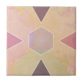 Geometric Pastel Marble Peach Fliese (Vorderseite)